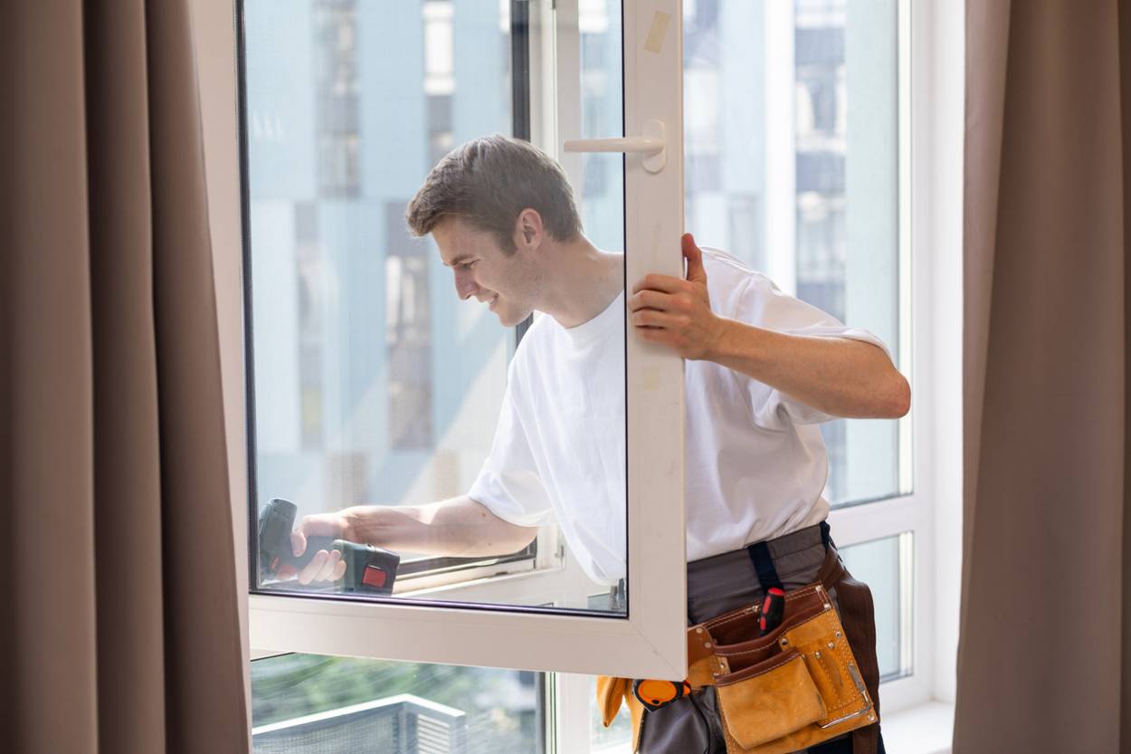 pose de fenêtre et porte